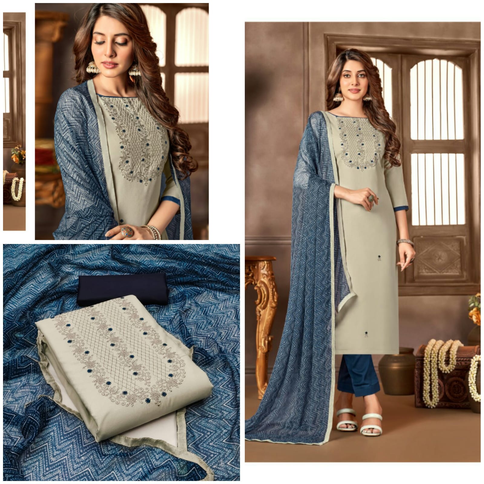 Ds Color Set Cotton Dress Material Catalog